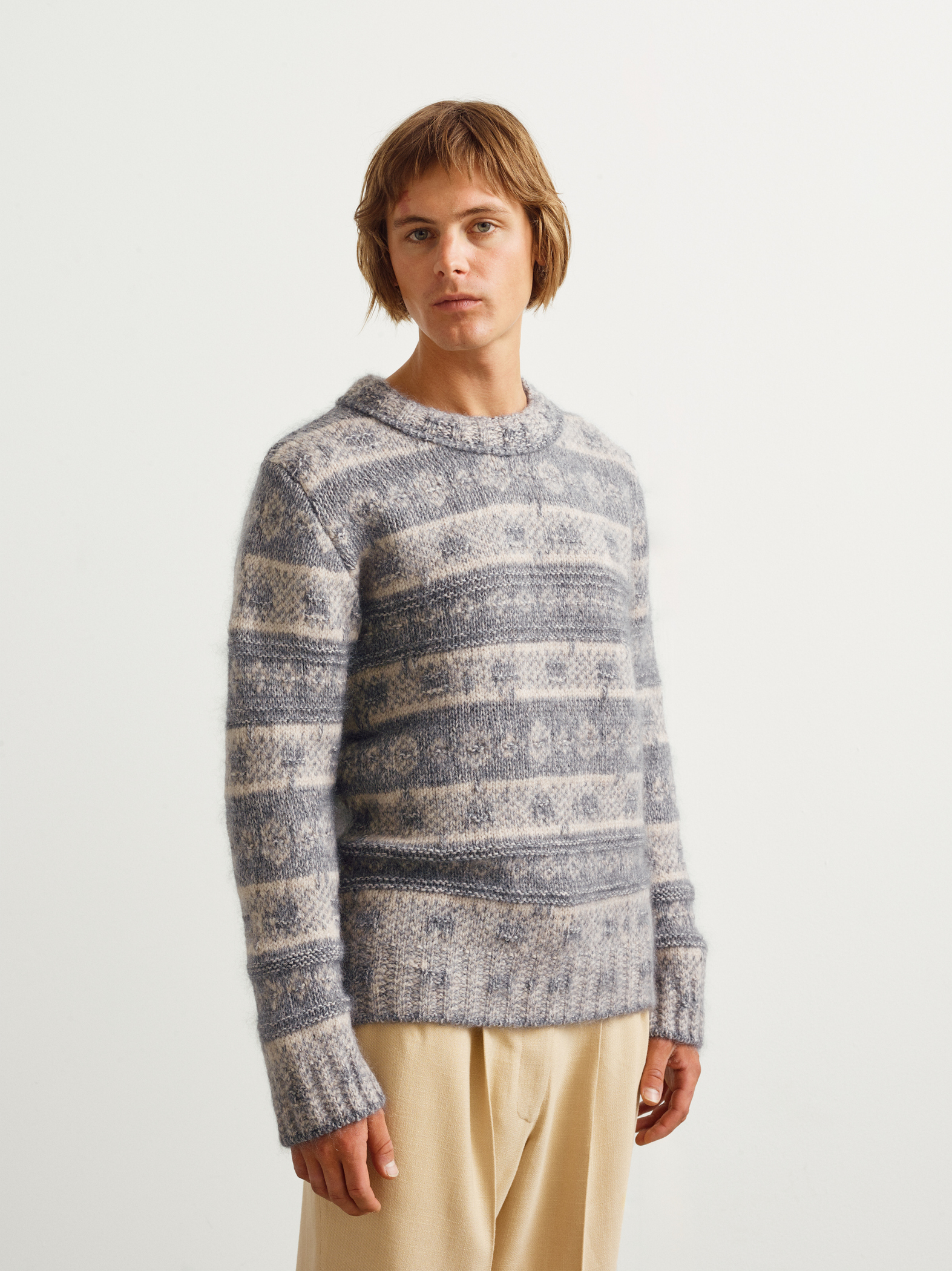 Blindleia - Crew neck knit with a heritage pattern O.A.D.