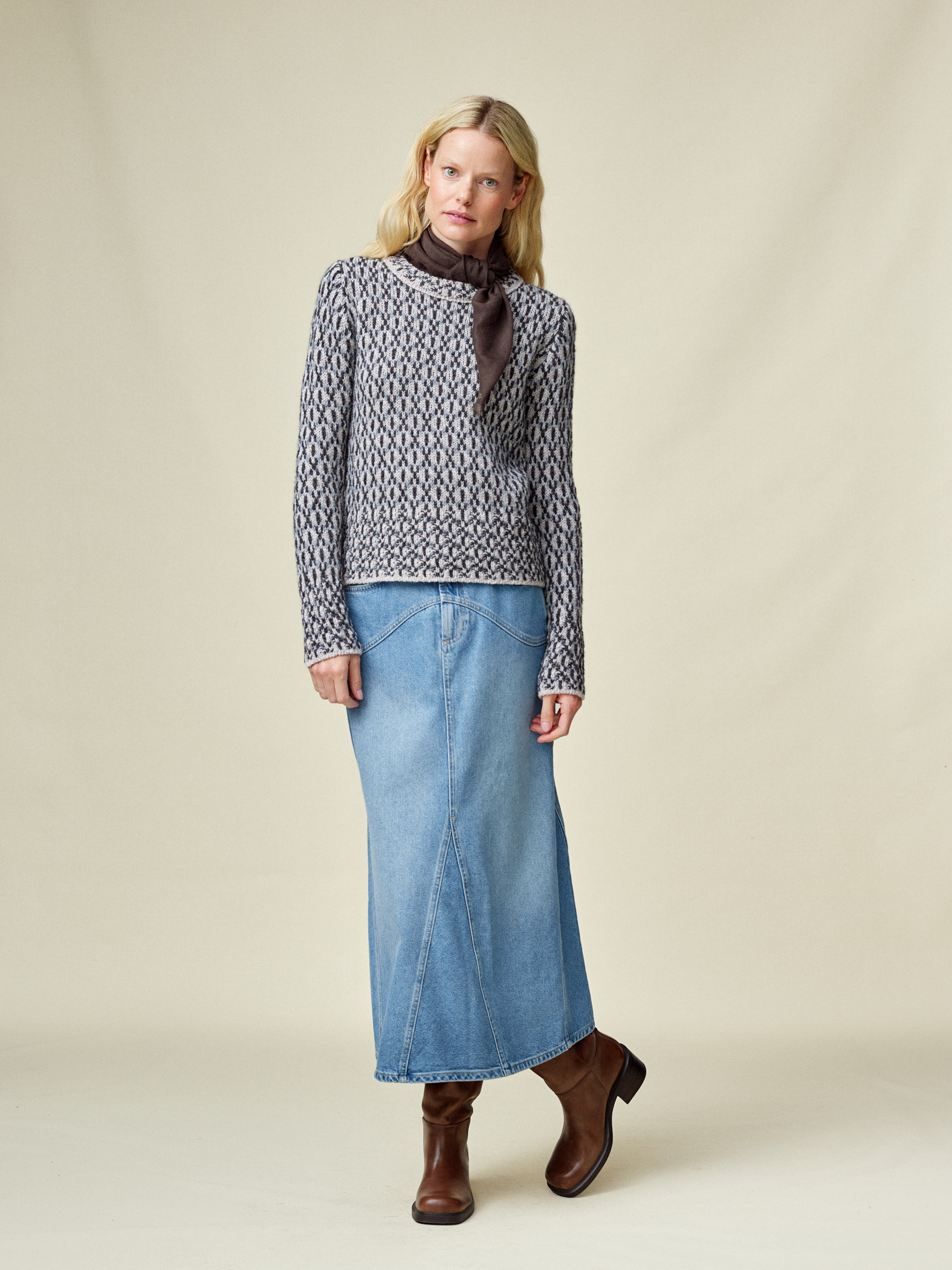 トップスその他 HUECLOSET Nordic Overfit Knit SE337 Nord No.3 - Crewneck knit with pattern O.A.D.